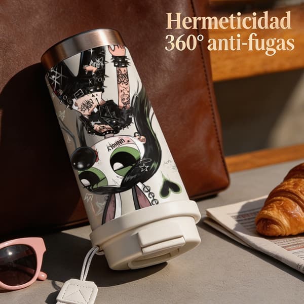 Kaffetermos 500ml Rostfritt Stål Trendig Design Pink