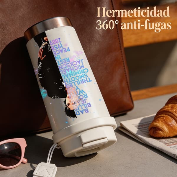 Kaffetermos 500ml Rustfritt Stål Juledesign Pink