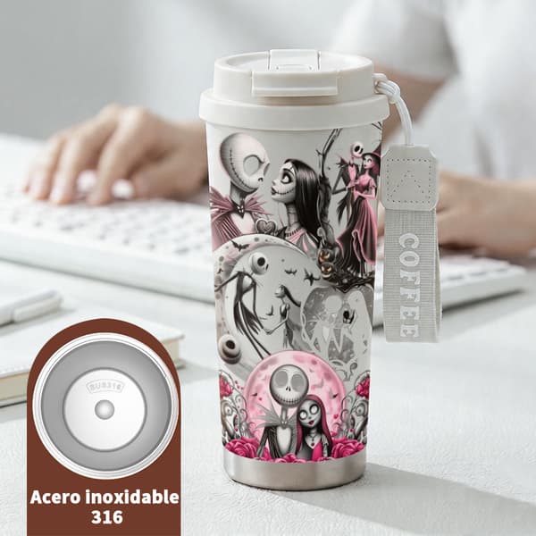 Termisk kaffekopp 500ml Militærdesign White