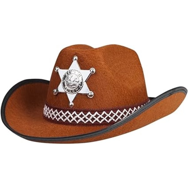 38*30*12cm-Sheriffhatt för barn, brun One Size