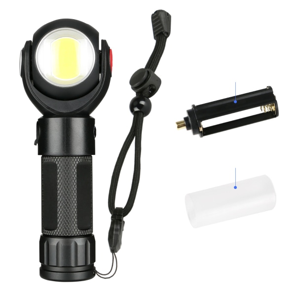 1 piece LED flashlight with magnetic COB work light overhaul