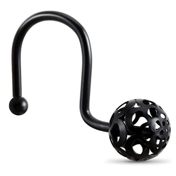 Rustfrie metal badeværelsesgardin kroge brusehovedstang kroge
