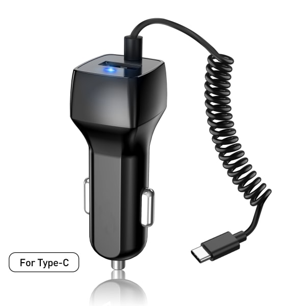 1 stk TYPE-C biloplader egnet til mobilopladning