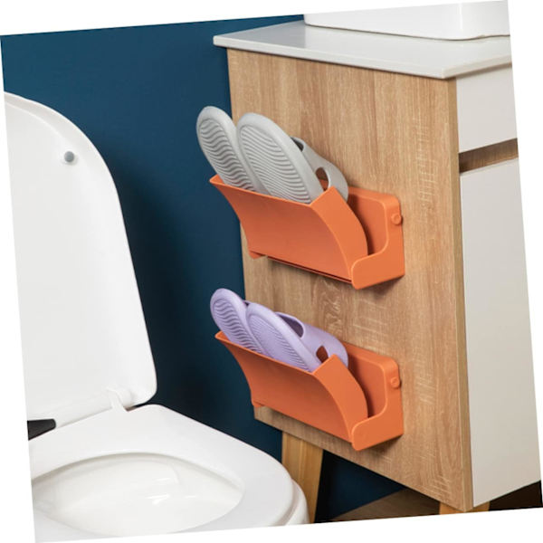 1 stycke (Orange) Väggmonterad Vikbar Skoställ Vikbart Fäste