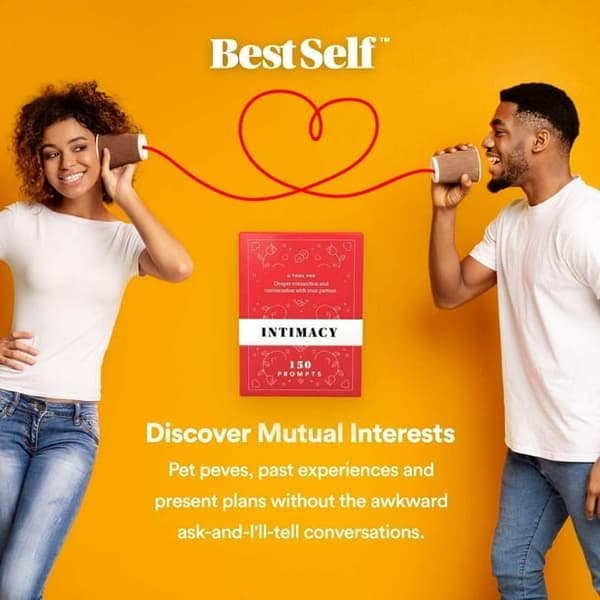 Intimacy Deck af BestSelf — 150 Engagerende Samtale Startere for Par til at Styrke Deres Forhold, Romantik, Tr