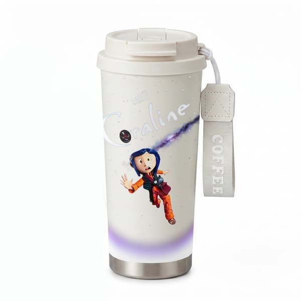 Kaffetermos 500ml 316 Rustfritt Stål Moderne Design White
