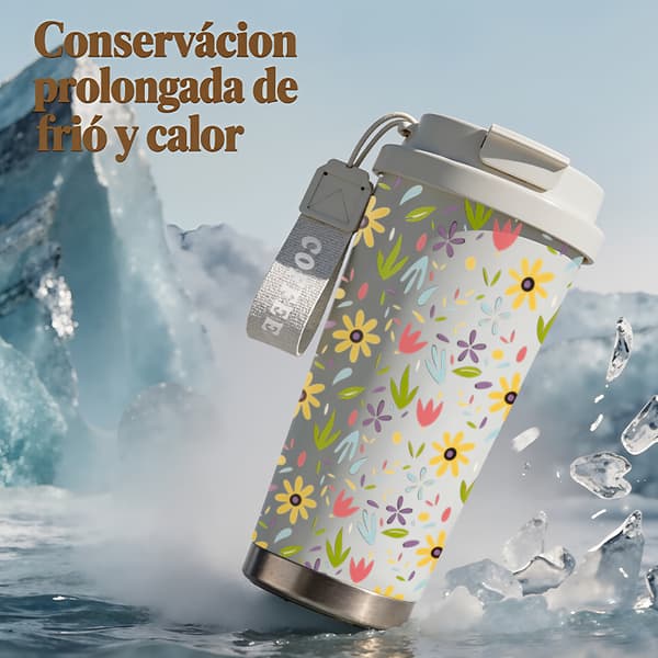 Kaffetermos 500ml 316 Rustfritt Stål Anime Design Pink