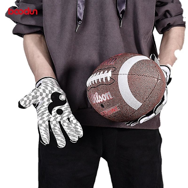 Amerikansk fotbollshandskar Fitness Sport Halkfria Utomhusvandringshandskar White m