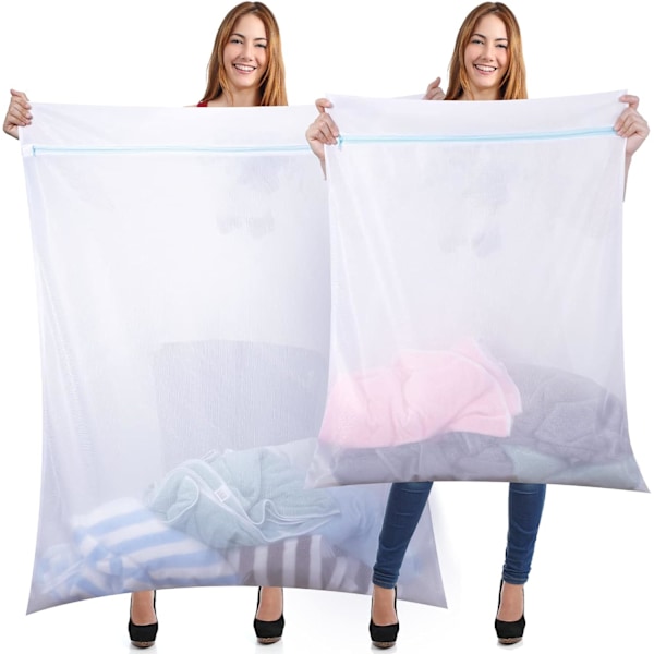 4 Stora Tvättnätspåsar, 50cm*60cm för Tvättmaskin Kläder Smutsiga Kläder Torktumlare Nät Skydd