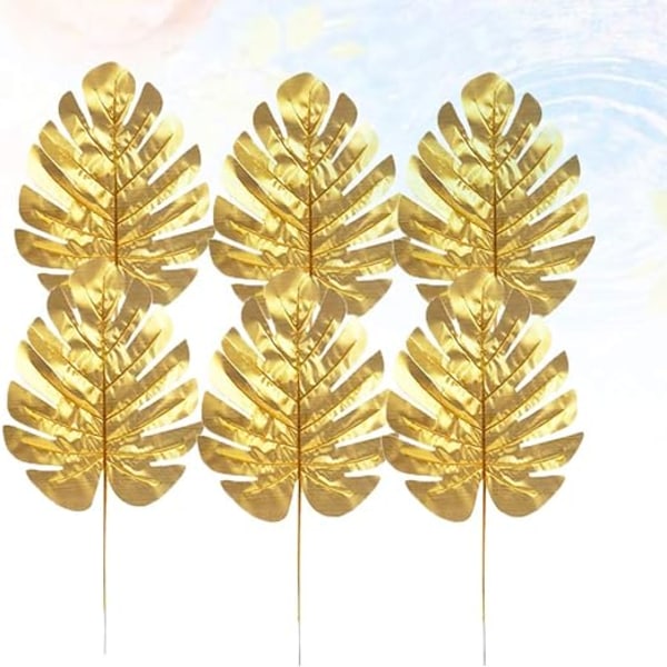 12-pack dekorativa blad för bröllopsfavoriter, konstgjord palm
