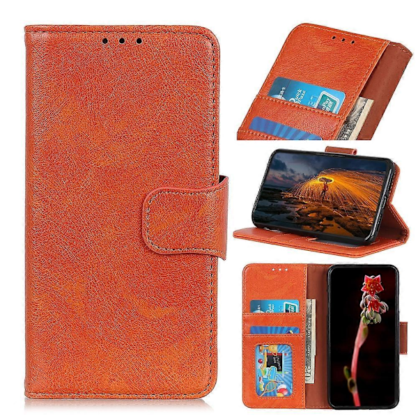 Til Motorola Edge 30 5G Nappa Tekstur Horisontal Flip Læder Telefon Cover Orange