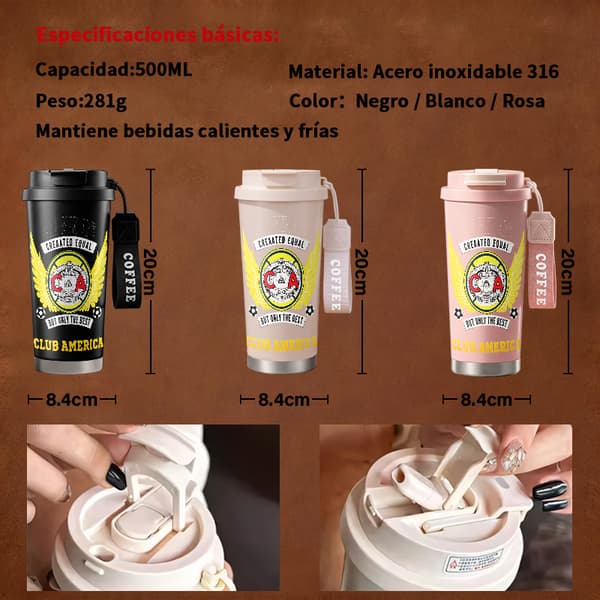Termosmugg 500ml Rostfritt Stål Festlig Design, Isolerad kaffemugg, läckagesäker resemugg med lock Pink