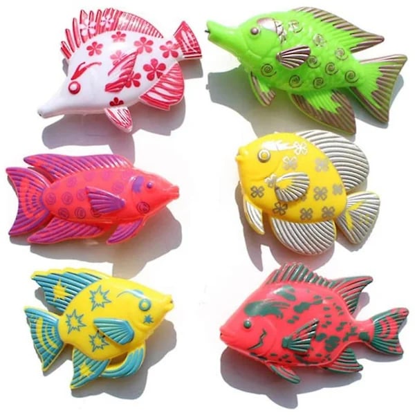 Fiskeleksaker, 7 st Magnetiska Fiskespömodeller Fångstspel Barn Badleksaker Db