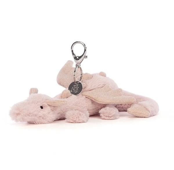 Jellycat Amuseables Rose Dragon Väskberlock 22cm