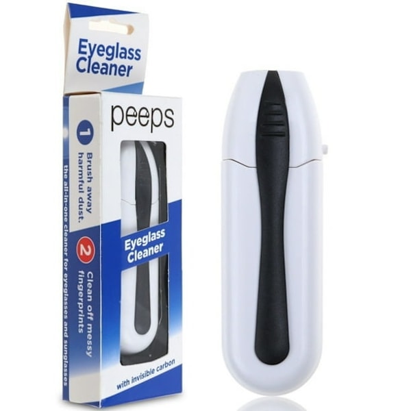 Peeps All-in-One Glasrengöringsborste för Bågar och Solglasögon - Vit