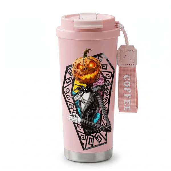 Termokopp 500ml 316 Rustfritt Stål Tegneseriedesign Pink