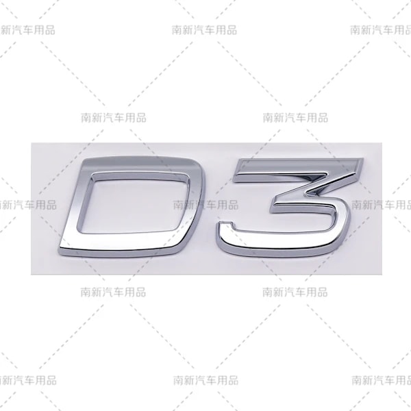 D2 D3 D4 D5 D6 D7 D8 etiket passer til Volvo modificeret bil deplacement bageste digital engelsk D4-Sort