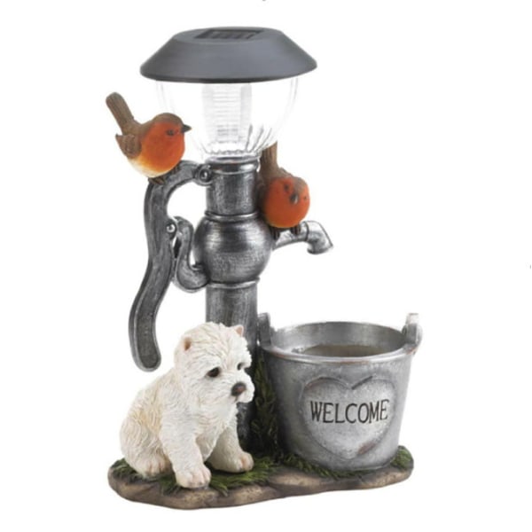 12*6cm Solar Lights Solar Puppy Garden Tonttukoristelu