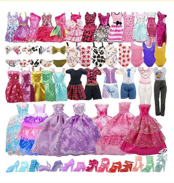Kläder till Barbie, 35 st Barbie dockkläder