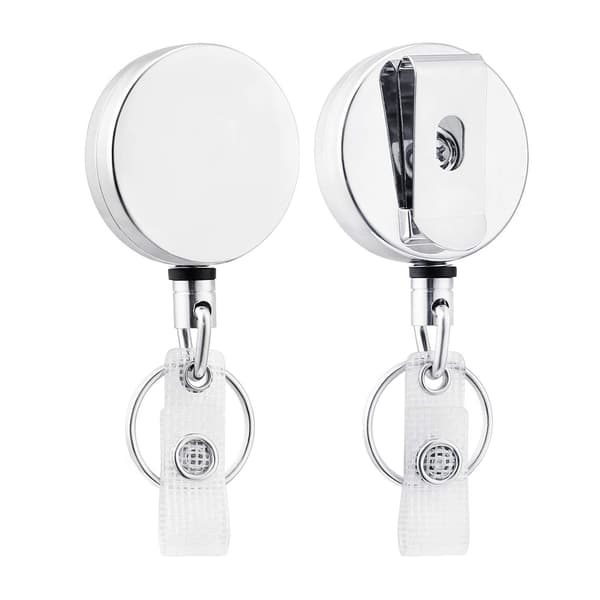 2 Stycken Silver Metall 4cm Diameter Rostfritt Stål