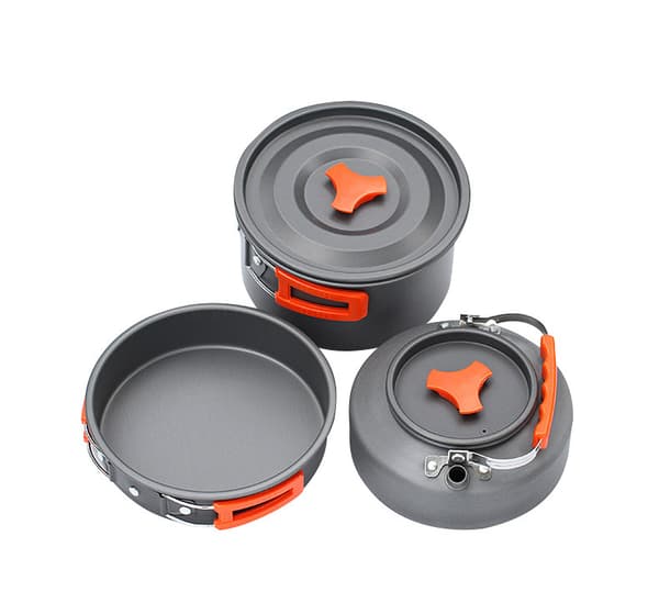 1-pack Uteserveringssats, Tekanna, Campingkokare, Kokkärlssats