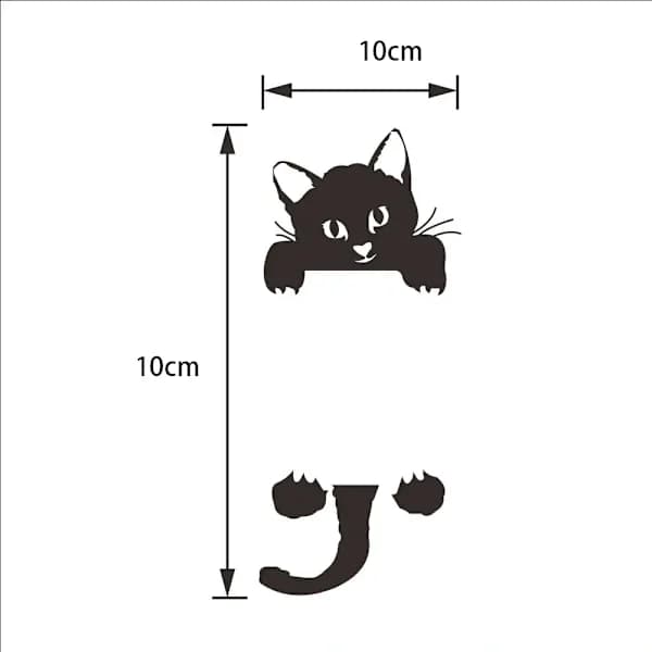 5-pack kattväggdekaler för ljusströmbrytare, A