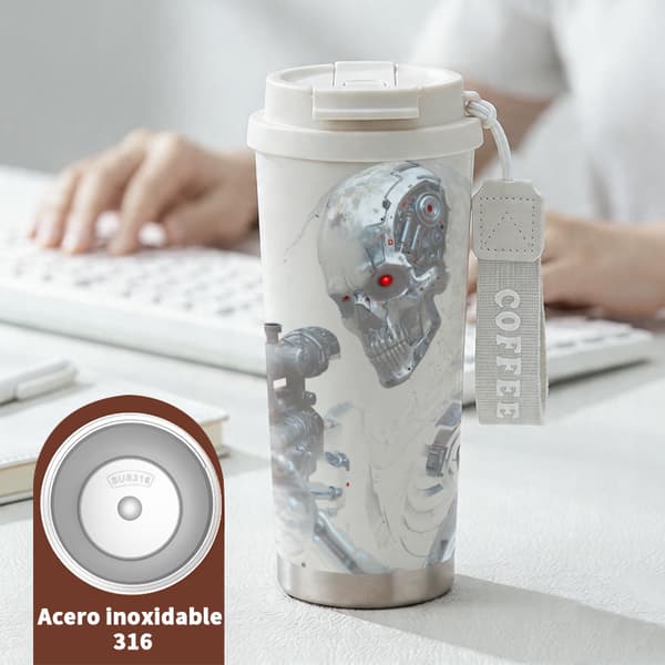 Kaffetermos 500ml 316 Rustfritt Stål Juledesign White