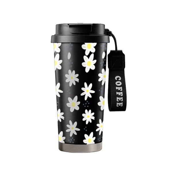 Kaffetermokande 500ml 316 Rustfrit Stål Juledesign Black