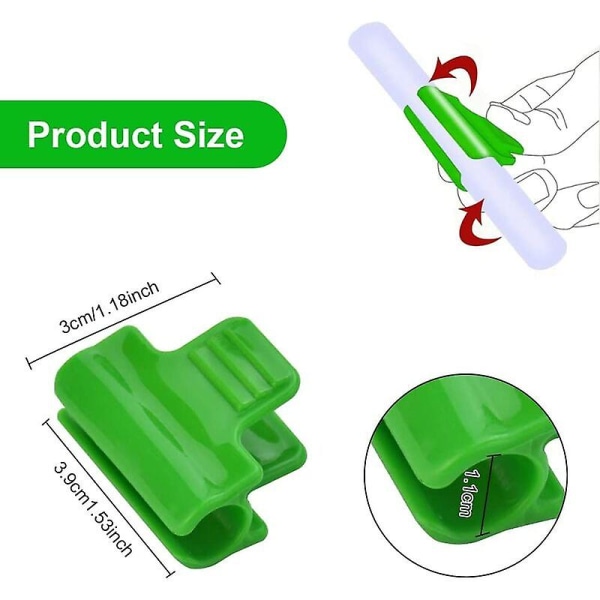 24 st plastväxthusklämmor 11 mm återanvändbara växthusfilmklämmor halkfria växthus trädgårdsredskap för växthus skjul trädgård grönsaker frukter