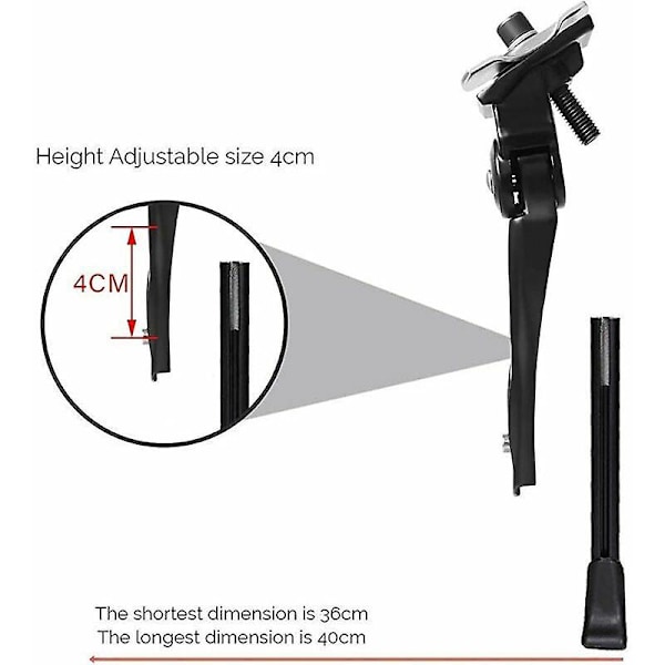 Cykelstøttefod. Cykelstøttefod Side Støttefod Cykel Stativ MTB Vej Mountainbike Cykling Justerbar Støttefod. Sort