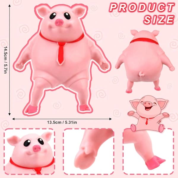 Gris Squeeze Legetøjsbolde, Squeeze Legetøj Piggy Splash Legetøj Squeeze Legetøj,A