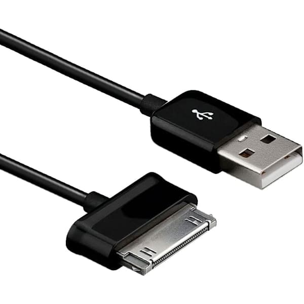 USB-datakabeloplader Datakabel Datasync Sort til Samsung Galaxy TAB 2 10.1 P1000 7.1 Oplader, A