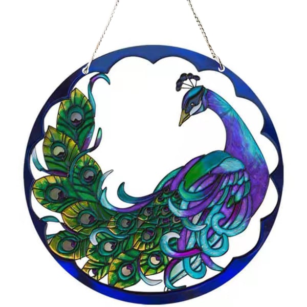 1st Bits and Pieces - Sun Catcher Glass Peacock - Majestic