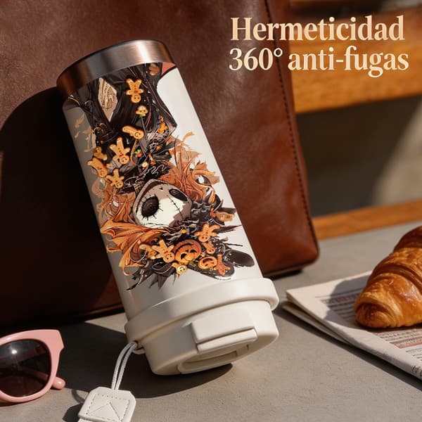 Termosmugg 500ml Rostfritt Stål Modern Design, Isolerad kaffemugg, läckagesäker resemugg med lock Pink