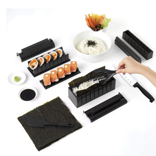 11-osainen käytännöllinen sushi-välineiden sarja DIY-kotikokkaukseen