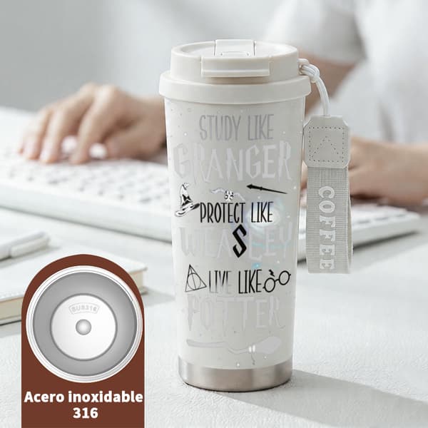 Termokaffekrus 500ml 316 Rustfrit Stål Moderne Design White
