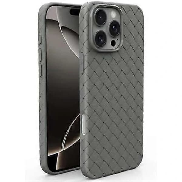 Compatible with iPhone 16 Pro Max Case, Heat Dissipation and Breathable, Lightweight and Fall-Proof with Trendy Woven Mo,A