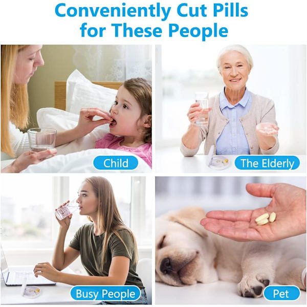 1 kpl pill cutter, pill splitter terästerällä, pill
