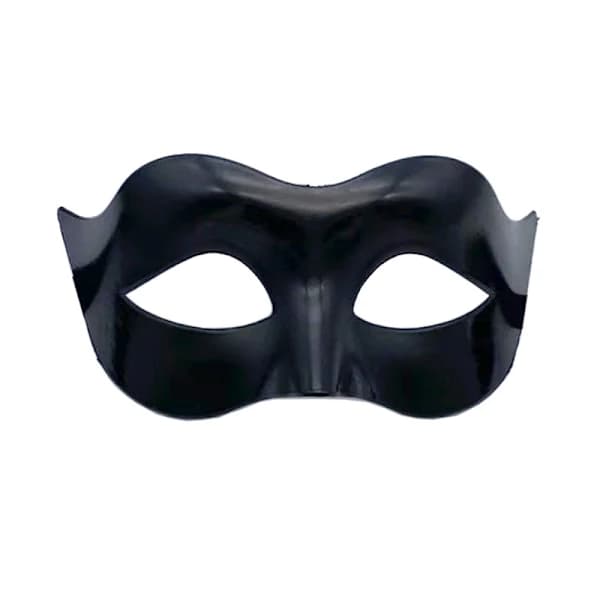 Sort mat klassisk venetiansk maske, maskerade, burlesk bold, A