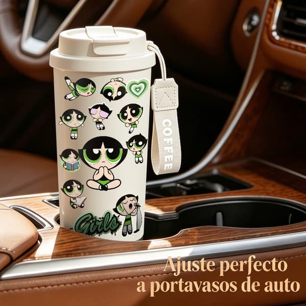 Kaffetermos 500ml Termisk Dyreprint Design White