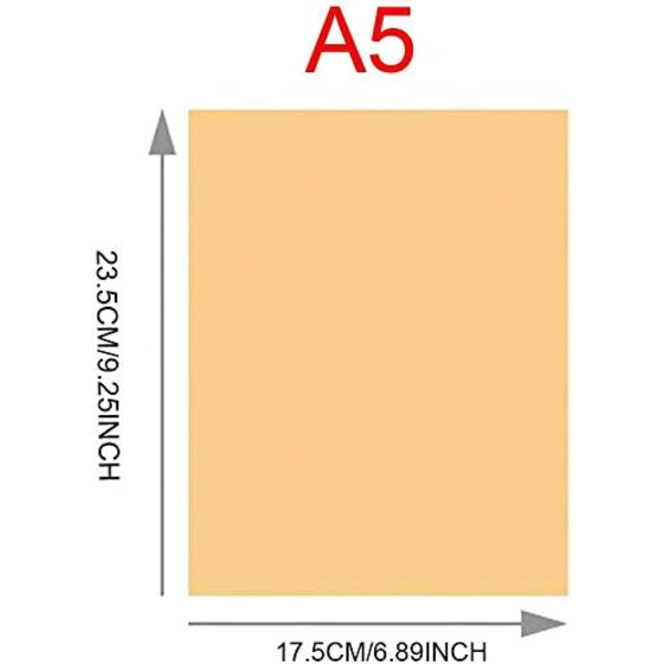 1 stk Kraft Perme A5 Blankt Kraft Ark Mappe Notisblokk