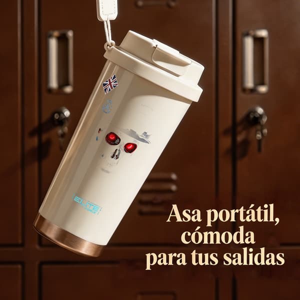 Kaffetermos 500ml Rostfritt Stål Trendig Design, Isolerad kaffemugg, läckagesäker resemugg med lock Black