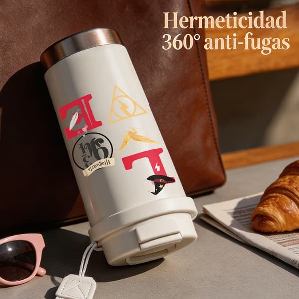 Termokaffekrus 500ml 316 Rustfrit Stål Vintage Design Pink