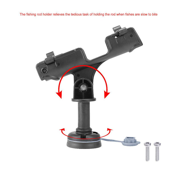Skip Tilbehør ABS Fiske Stang Stang Holder Rack Rest 360 Justerbar Flyttbar Kajakk Båt Støtte Båt Fiskeutstyr Tilbehør Stang Brakett