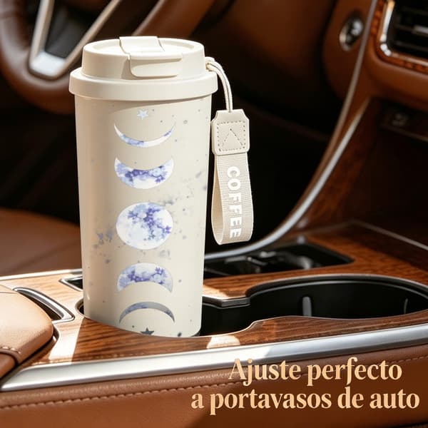 Termokopp 500ml 316 Rustfritt Stål Minimalistisk Design Black