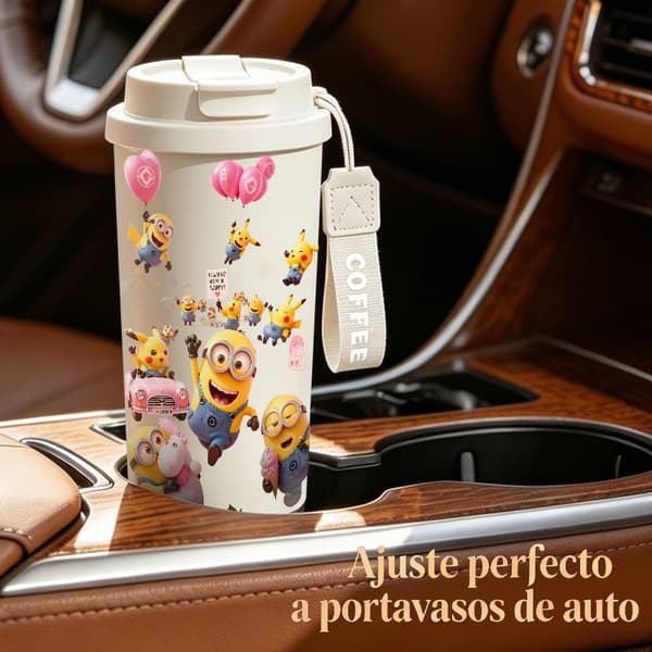 Kaffetermos 500ml 316 Rustfritt Stål Trendy Design Pink