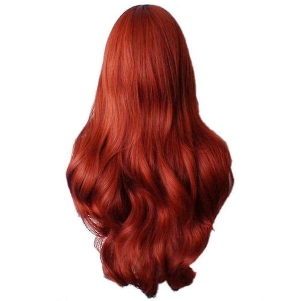 Jessica Rabbit Parykk Voksen Karneval Cosplay Syntetisk Lang Bølgete Parykker Hårstykke