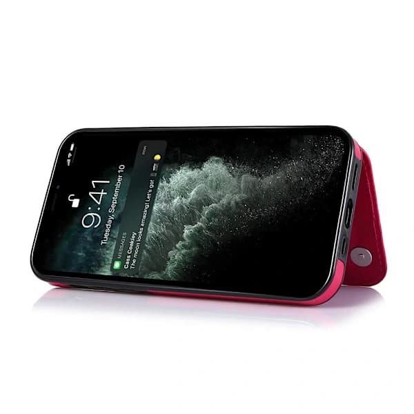 iPhone 12 - Praktisk og stilren deksel med kortholder Roségull, A