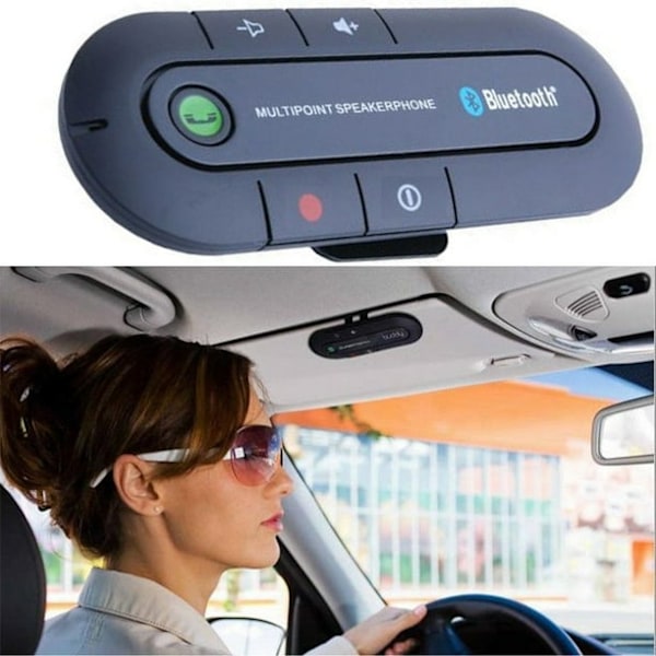 Ny Trådlös Bluetooth Handsfree Multipoint Högtalartelefon Högtalare Bilset Solskydd