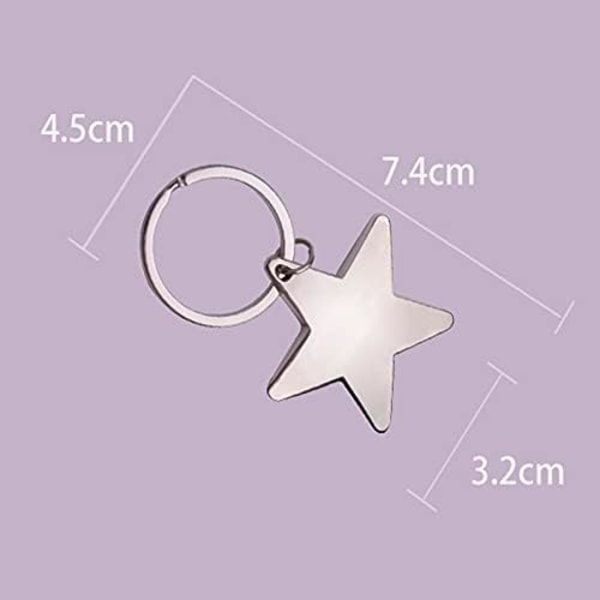 One metal star Keychain zinc alloy star Keychain keychain